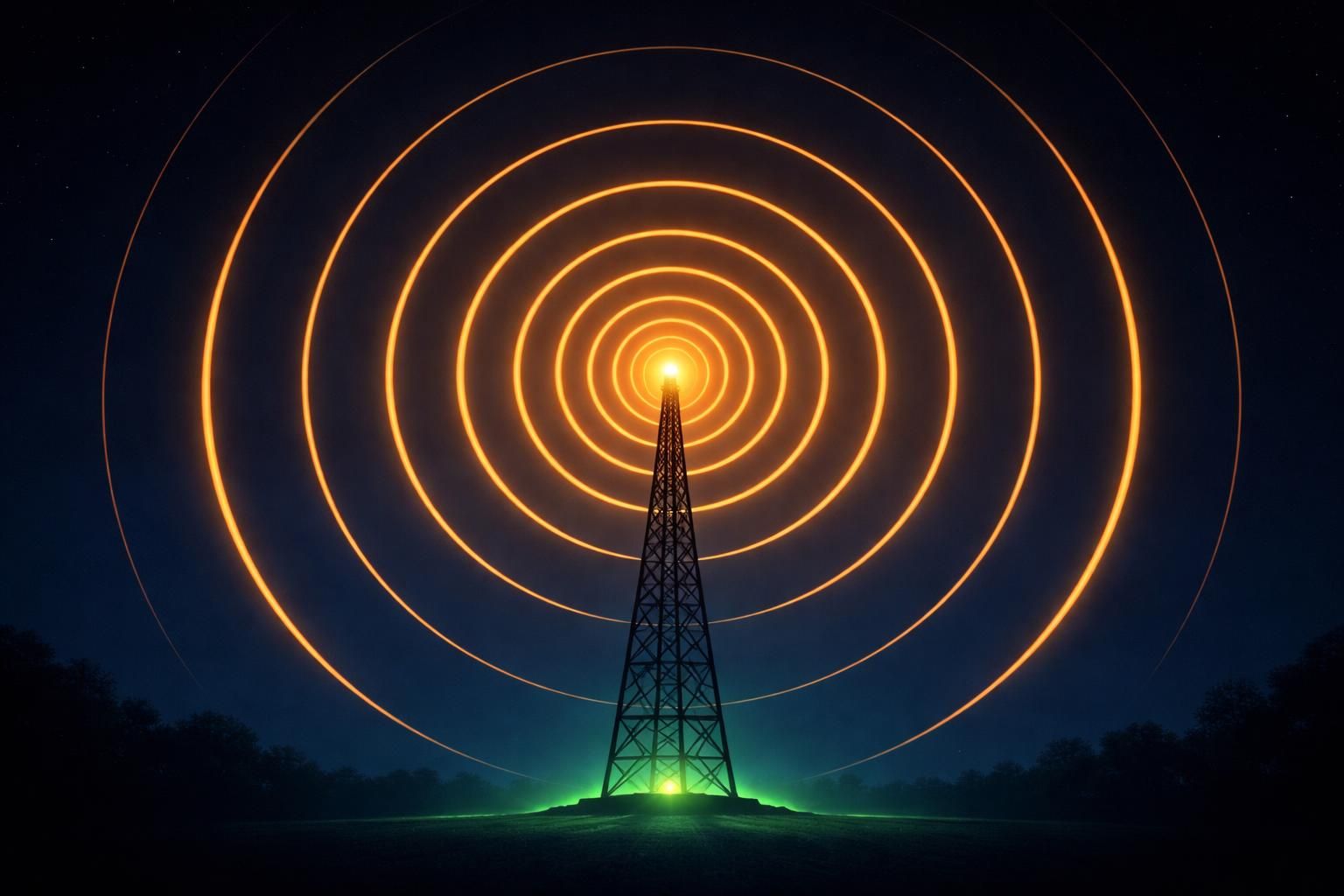 Radio signal waves